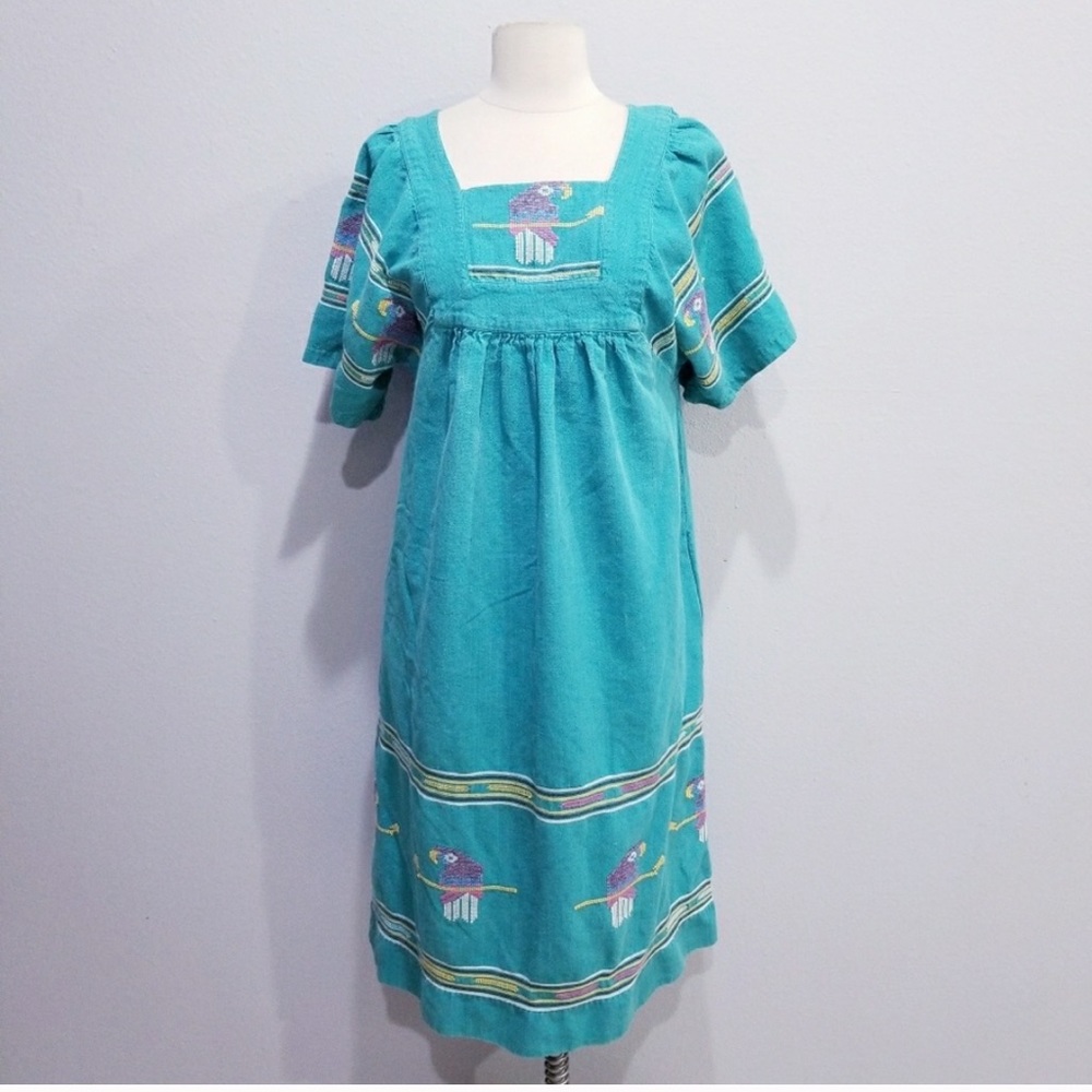 Vintage Boho Hippy-style embroidered dress